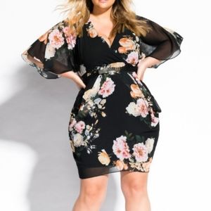 Tuscan Rose Dress Black